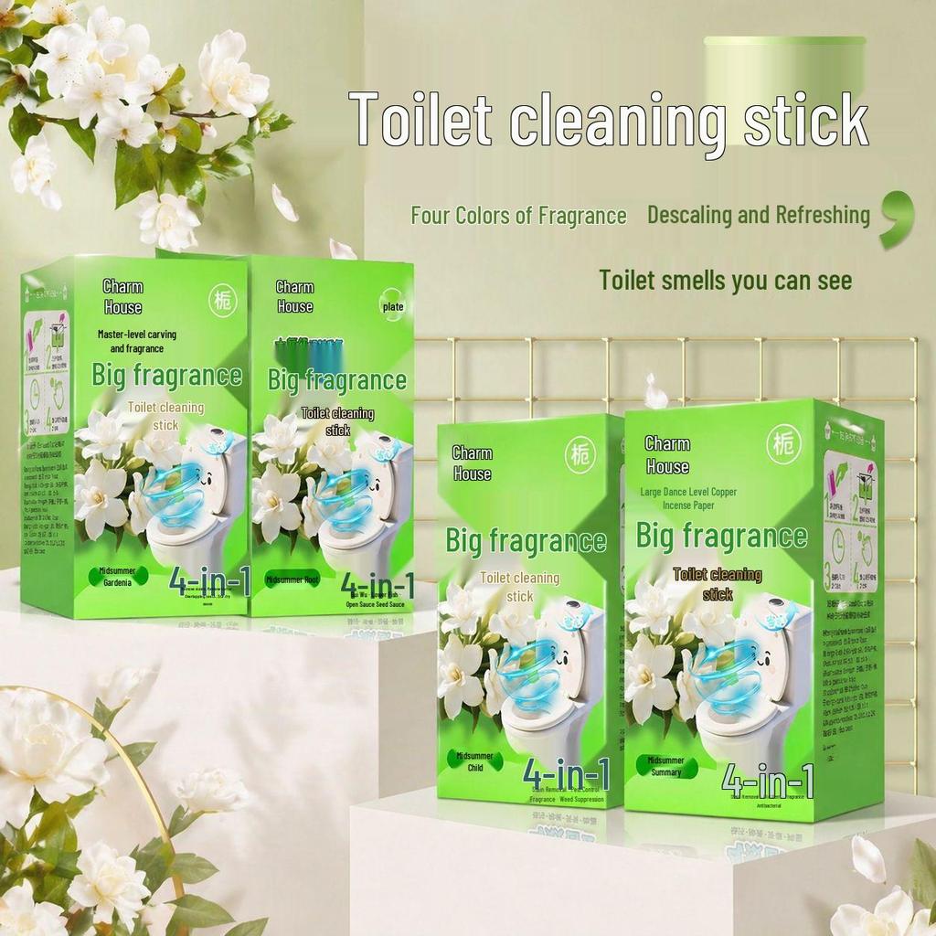 Two-Color Gardenia Toilet Bowl Cleaner: Automatic, Strong Descaling, Deodorizing, Long-Lasting Fragrance