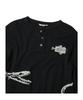 ETCE Bone Snake Henley Neck Waffle Knit (Black)