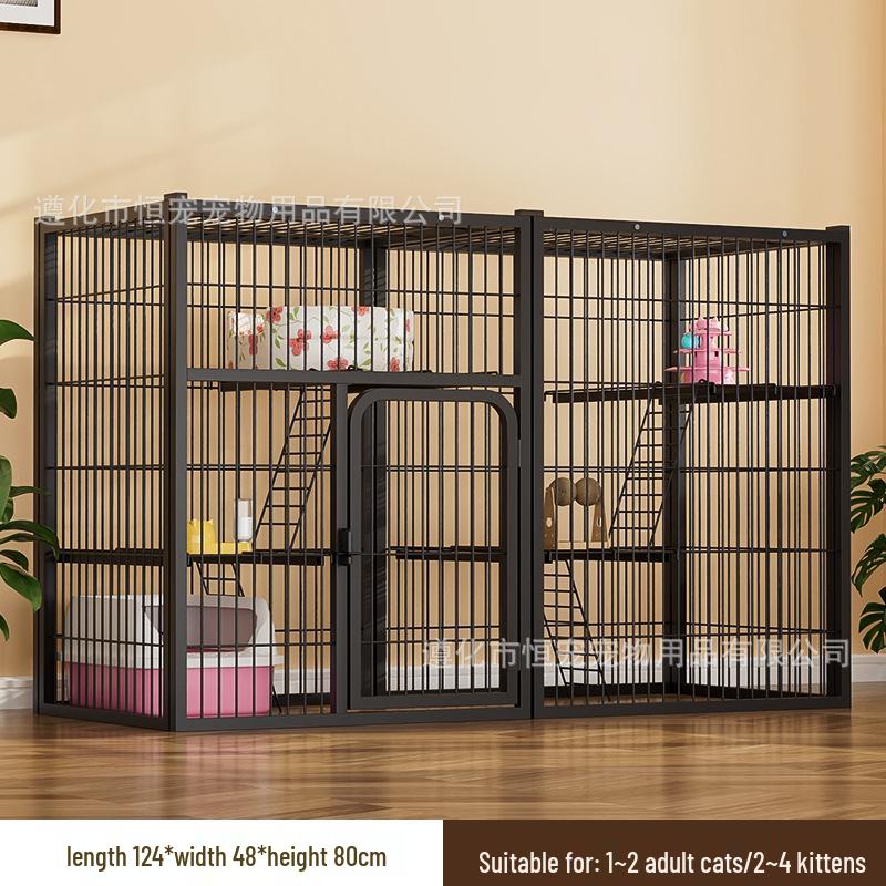 Extra-Large Three-Layer Cat Cage Villa for Household Use