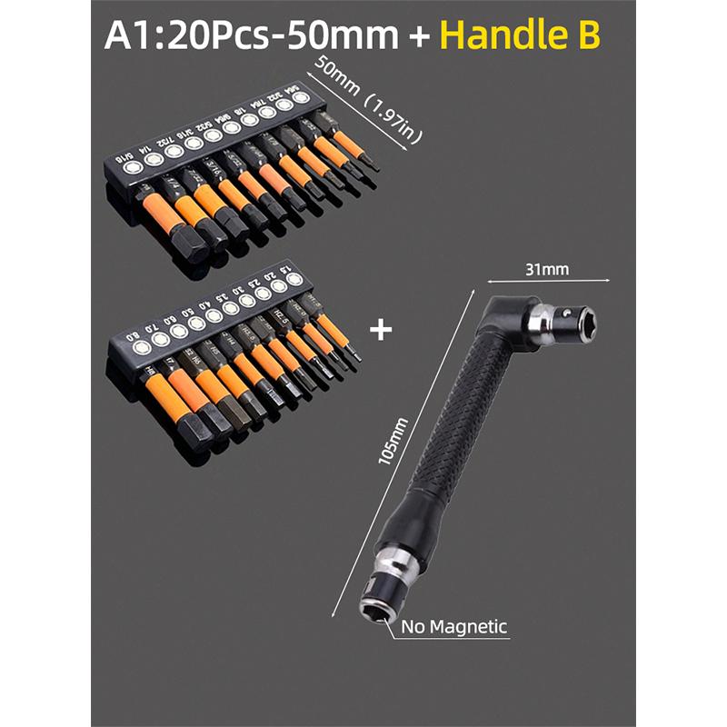 50/100mm Sechskant Schraubendreher Bit Set Metrisch Zoll Magnetisch S2 1/4" Sechskant Inbusschlüssel Bohrer Ratsche Handwerkzeuge