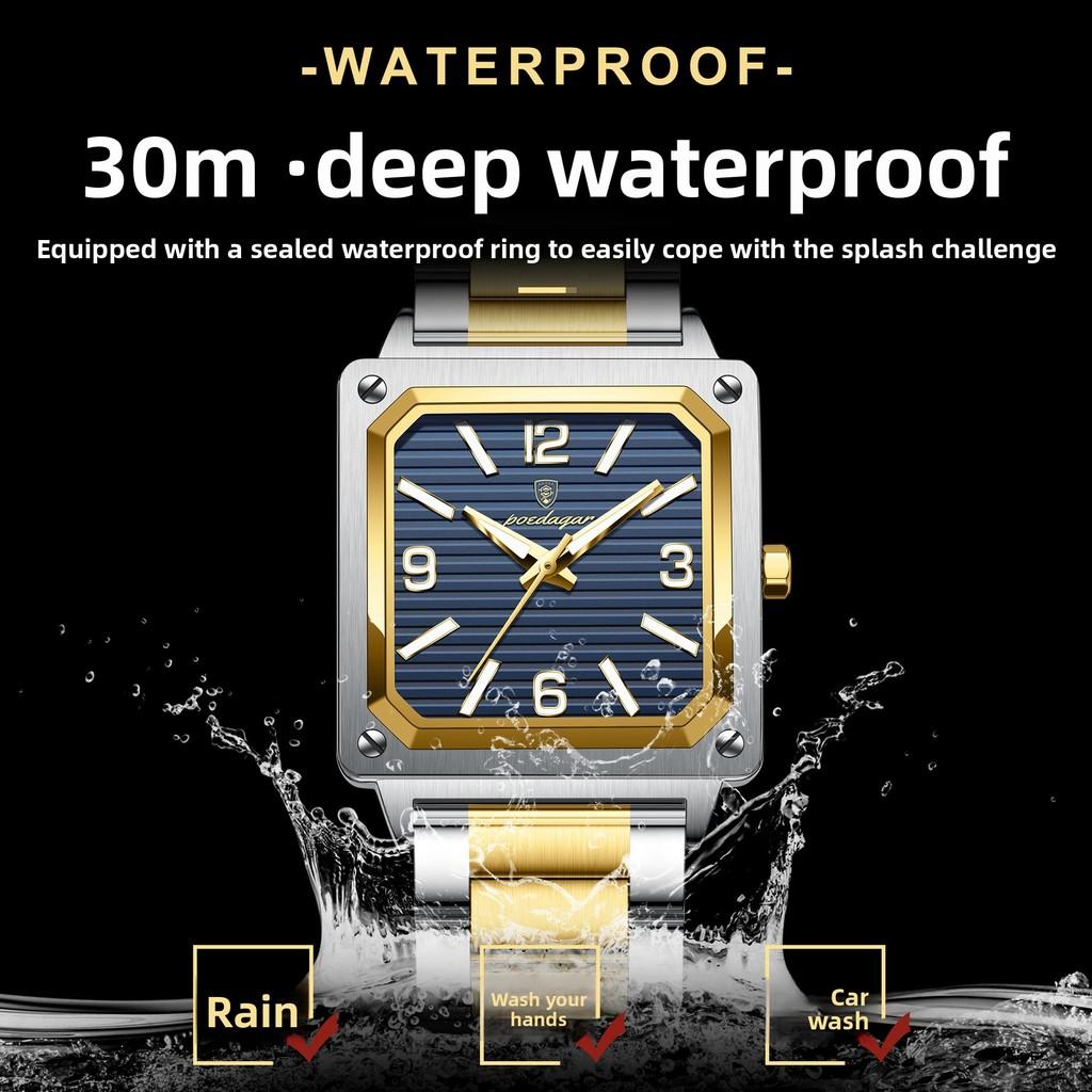 Swiss Mens Watch Waterproof Luminous Quartz With Classic Style For Business And Casual