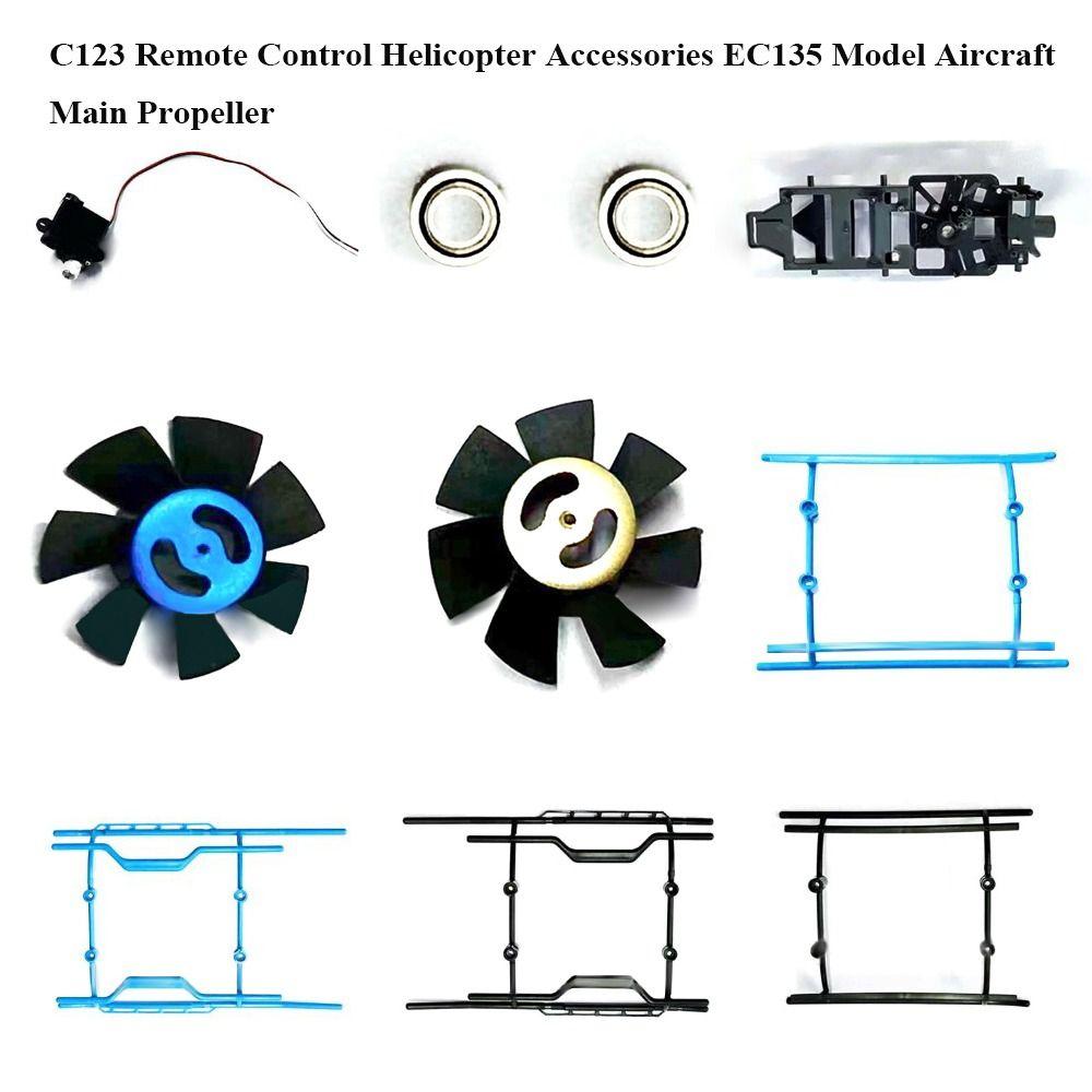 

Black Remote Control Helicopter Accessorie EC135 Model Aircraft Main Propeller 9