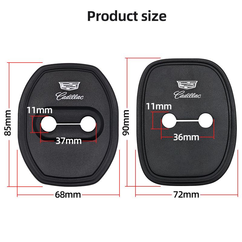4 pieces Car door lock buffer silicone rubber pad accessories Stickers for Cadillac Escalade DTS XT5 XTS ATS BLS CT4 CTS SLR SLS