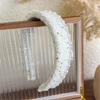 Luxury Floral Design Headbands For Women Fabric Hair Accessory With Bead Detailing Hairband Headwear For Special Event