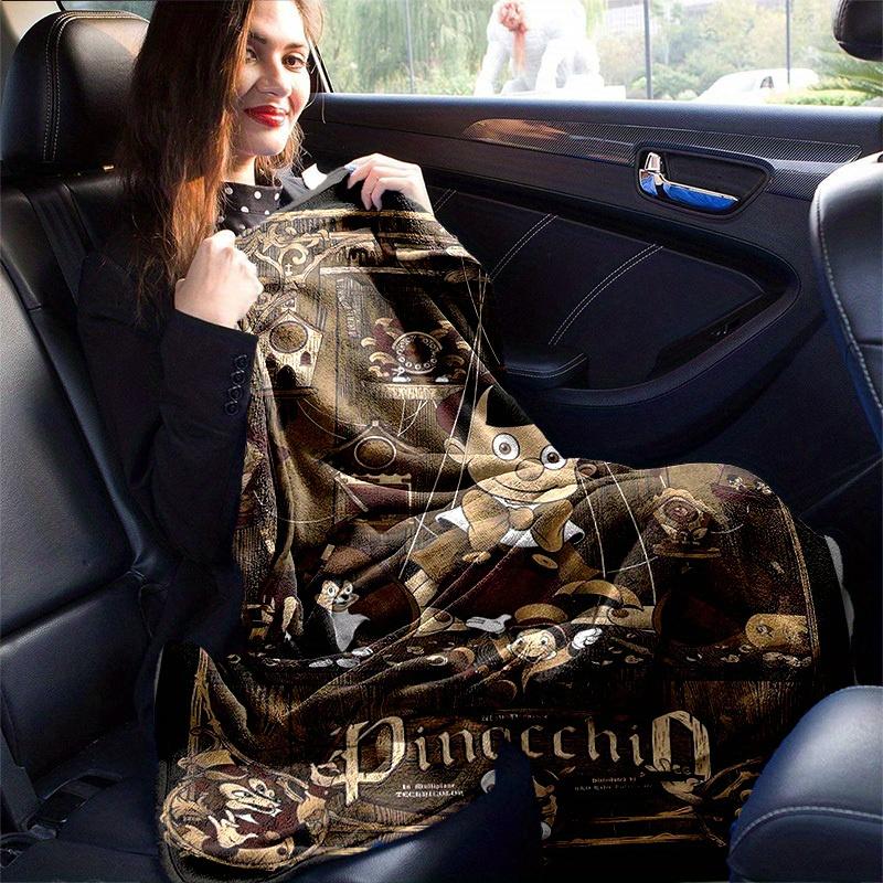 1pc, Pinocchio-Inspired Home Decor Blanket, Cozy Flannel Blankets for Bedroom, Living Room, Travel, Camping