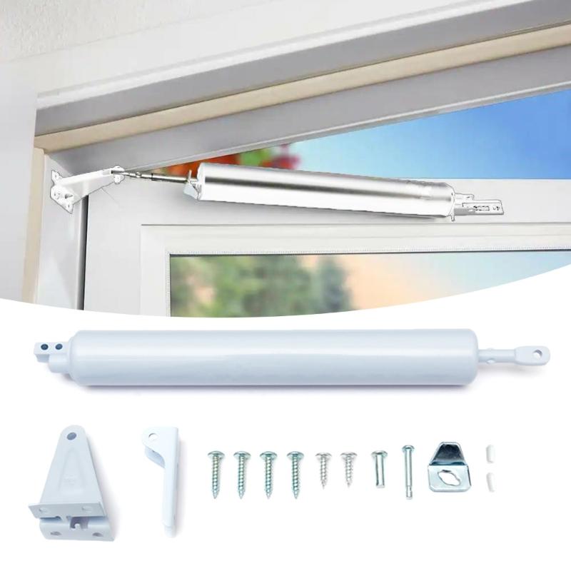 1 Set Adjustable Pneumatic Door Closer with Smooth Closing Speed Control Safety Door Closures for Storms & Screen Door 