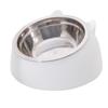 Oblique Mouth Cat Bowls for Food and Water Cute Small Pet Non-Slip Stainless Steel Feeder Bowl To Protect Cervical