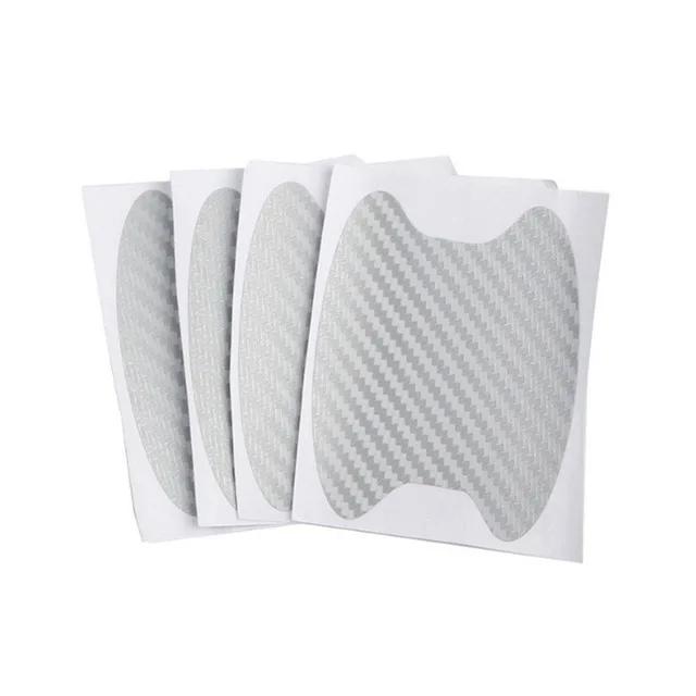 4Pcs Set Car Styling Mouldings Sticker Car Door Sticker Carbon Fiber Scratches Resistant Cover Auto Handle Protection Film Parts