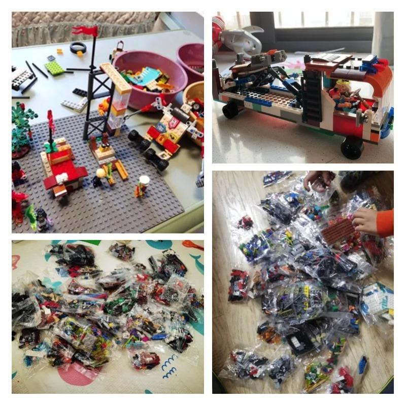 1500g DIY MOC Random Assembly Building Blocks Bulk Basic Parts Classic Model Bricks Creative City Sets Kid Educational Toys Gift