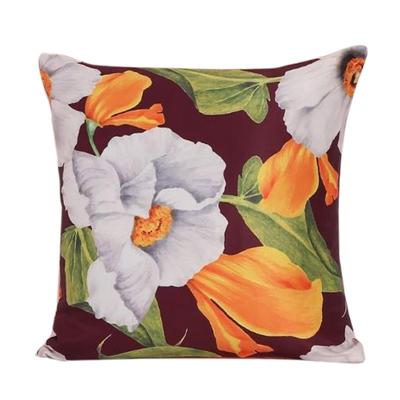 KOKO MAISON INC Kissenbezug mit Blumenmotiv, Polystain | Klappenverschluss | Digitaldruck