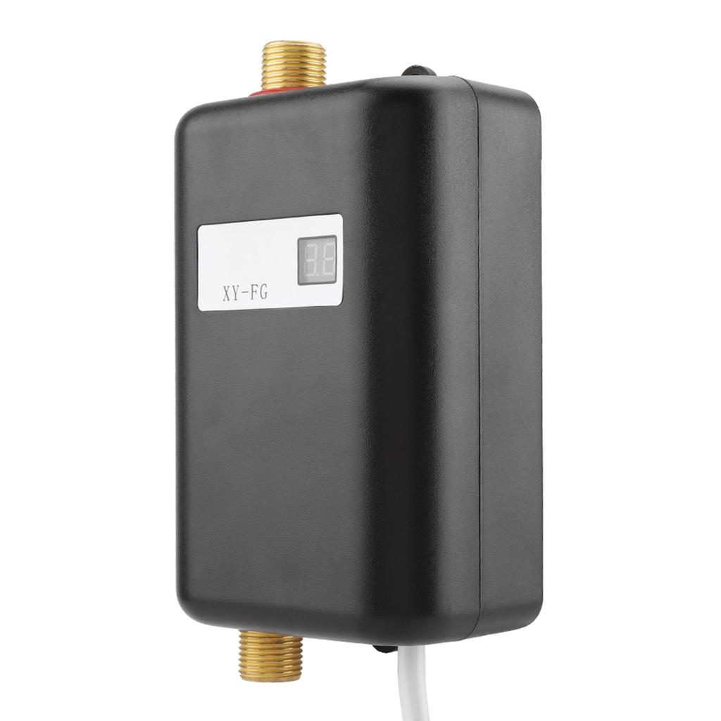 3800W Mini Electric Tankless Instant Hot Water Heater Bathroom Kitchen Washing  Black