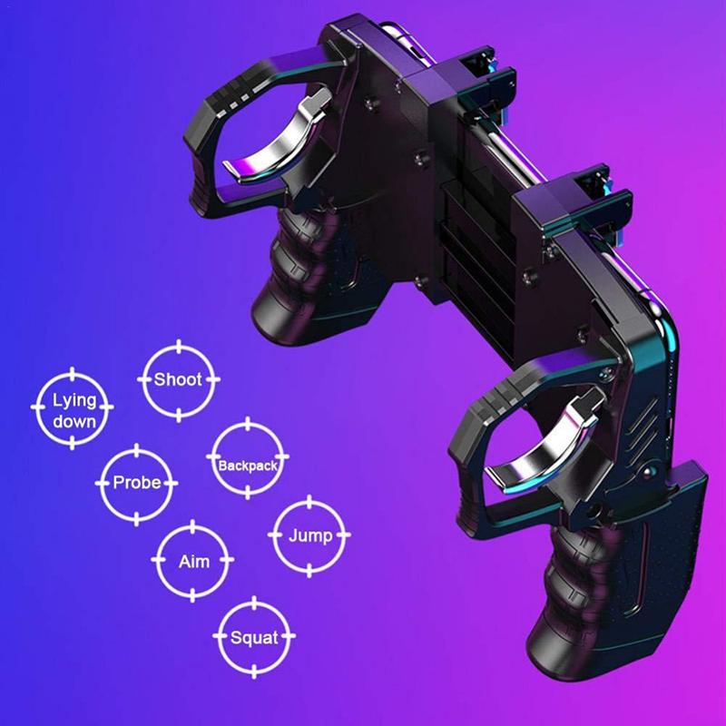 Manette Trigger Free Fire PUBG pour Cellulaire Manette de Jeu Joystick Android iPhone Contrôle Manette de Jeu Mobile Pugb Smartphone Commande 5