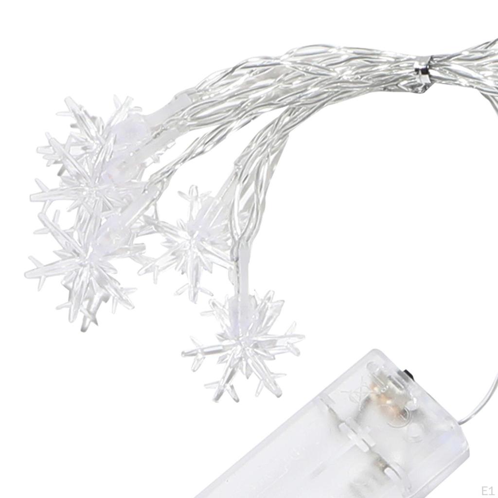 Star Snowflake Christmas String Lights Warm White for Window Yard Garden