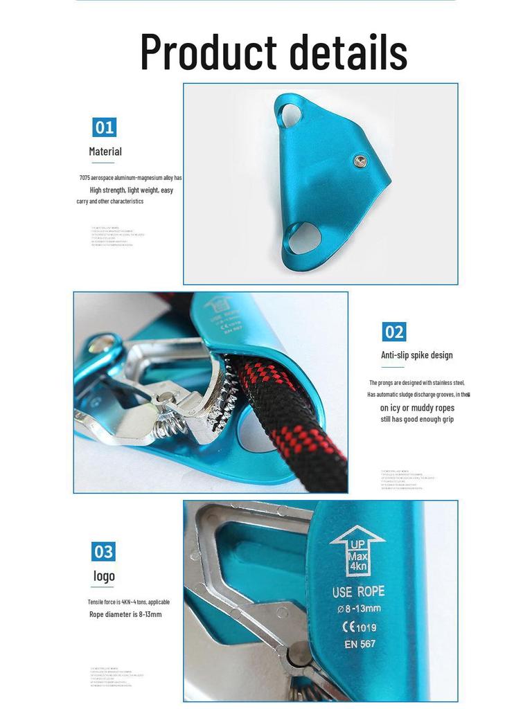 Outdoor Sports Fire Rescue and Rock Climbing Chest Ascender