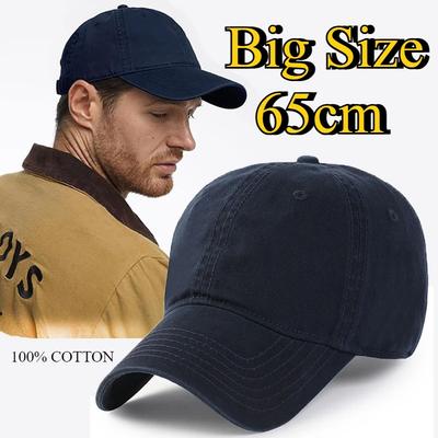 Letnie Czapki Baseballowe Duży Rozmiar Duża Głowa Mężczyzna Miękka Bawełna Plus Size Sportowa Czapka Snapback Kobieta Kapelusz Przeciwsłoneczny 56-60CM 60-65CM XXL