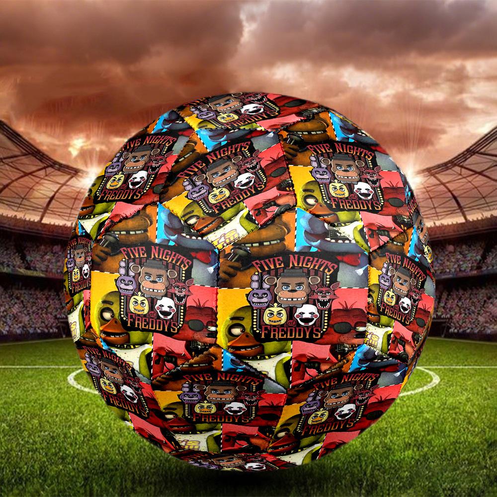 Five Nights at Freddy's Print Size 5 Soccer Ball, Standard Match Football for Sports Game and Team Practice, Ideal Gift for Soccer Fans