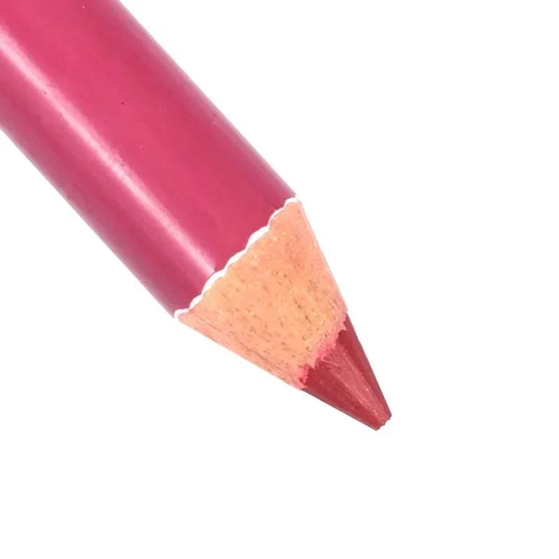 Matita labbra in legno 28color impermeabile Lady Charming Lip Liner Makeup Strumento cosmetico a lunga durata per donna Matita morbida