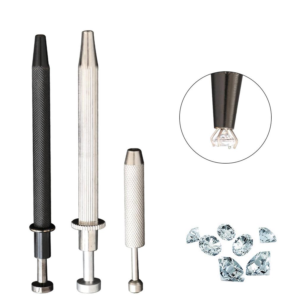Diamond Holder Jewelry Claw Prong Gemstone Pick Up Tool 3/4 Prongs Stainless Steel Tweezer Catcher Jewelry Making Tools