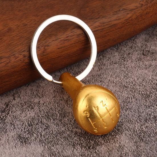 Keychain Pendant Car Gear Mini Ball Design Zinc Alloy Key Chain Electroplated Metal Key Ring Backpack Car Accessory