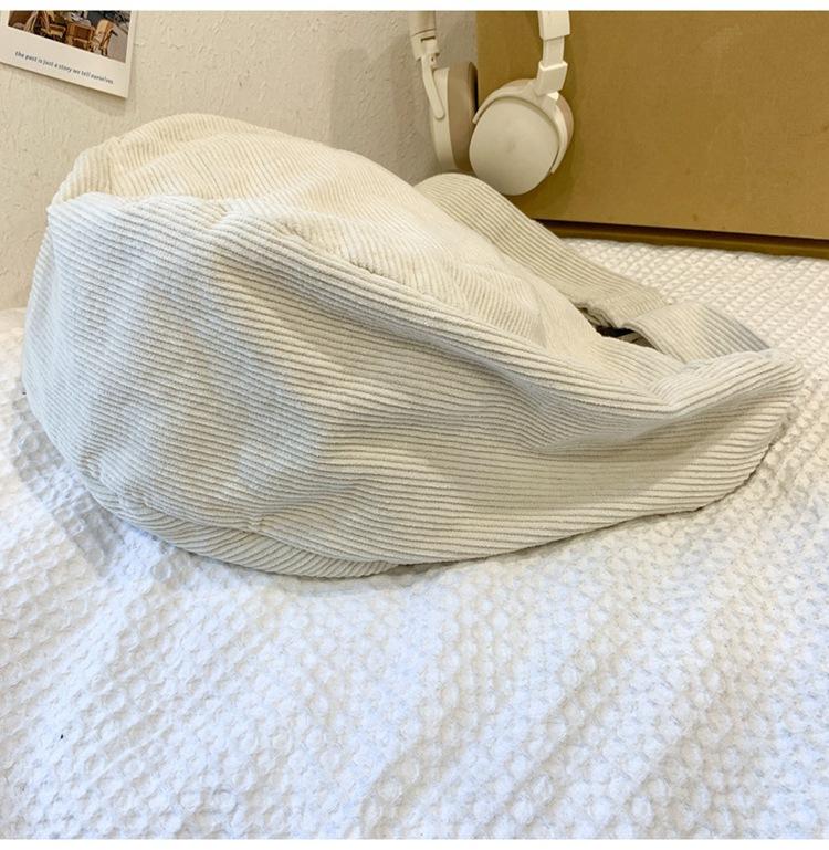 Leichte Cordtasche für Damen, einfarbig, Umhängetasche für Herren, Reise-Umhängetasche