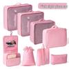 Travel Storage Bag Set - 7-Piece Multi-functional Compartment Bags for Clothes & Cosmetics