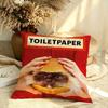 Art TToiletPaperS cushion cover Soft Smooth Pillow Case Hidden Zipper Washable Decorative Couch Office Gift