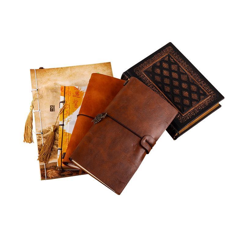 Love Gospel Faux Leather Embossed Notebook with Gold Edges - Ultra-Thick European Retro Design