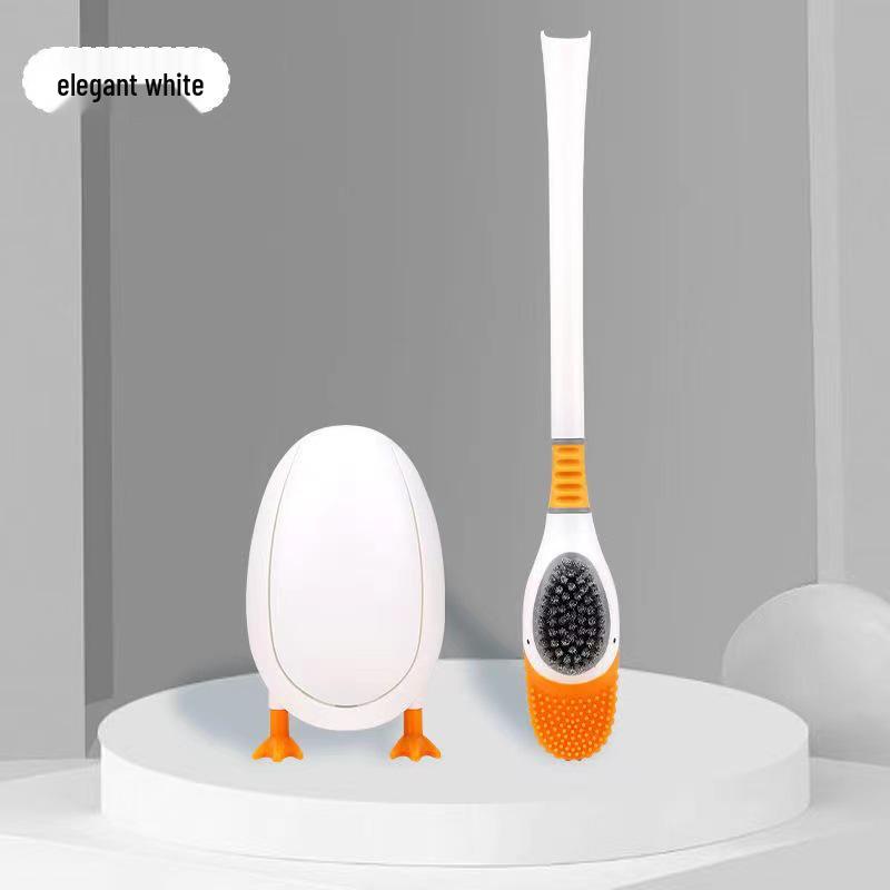 Silicone Duck Toilet Brush - Wall-Mounted, No Dead Angle, Bathroom Cleaning Tool