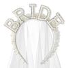 Bride To Be Pearl Crown Headband Bach Bachelorette Hen Party Bridal Shower Wedding Engagement Rehearsal Dinner Decoration Gift