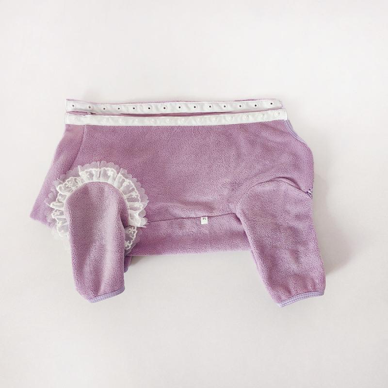

Girl Dog Clothes Jumpsuit Female Pet Apparel Menstrual Pants Yorkie Poodle Bichon Schnauzer Corgi Clothing Winter Dog Costume XXS фіолетовий