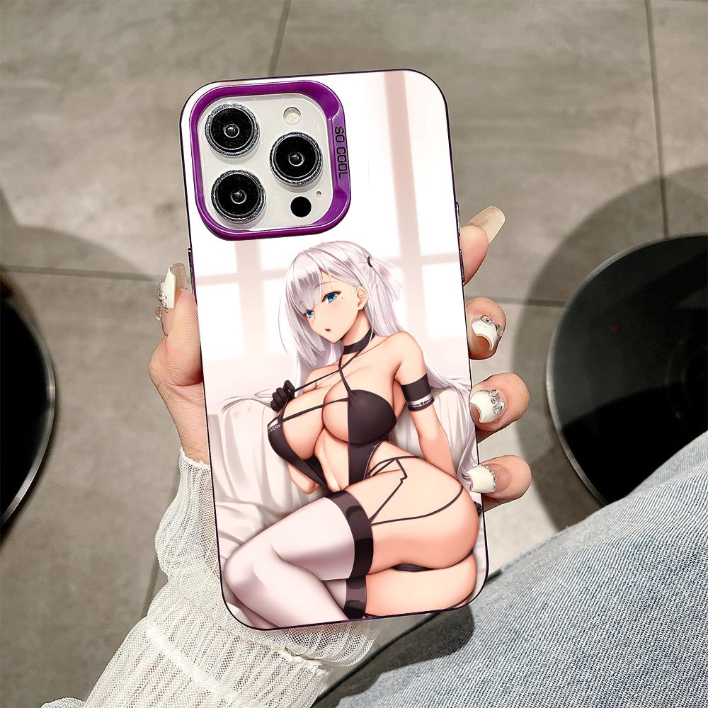 

Azur Lane Shoukaku Phone Case for iPhone 17 16 15 14 13 12 11 X XR XS Air Pro Max Plus Purple Colorful Silver Cover iPhone17 Pro