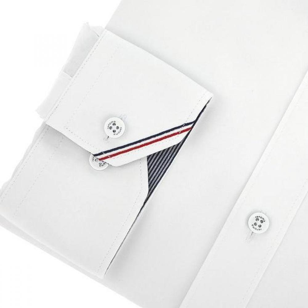 RENOMA Men Polyester Spantwill Long Sleeve Shirt White Rofsg0002 Wh