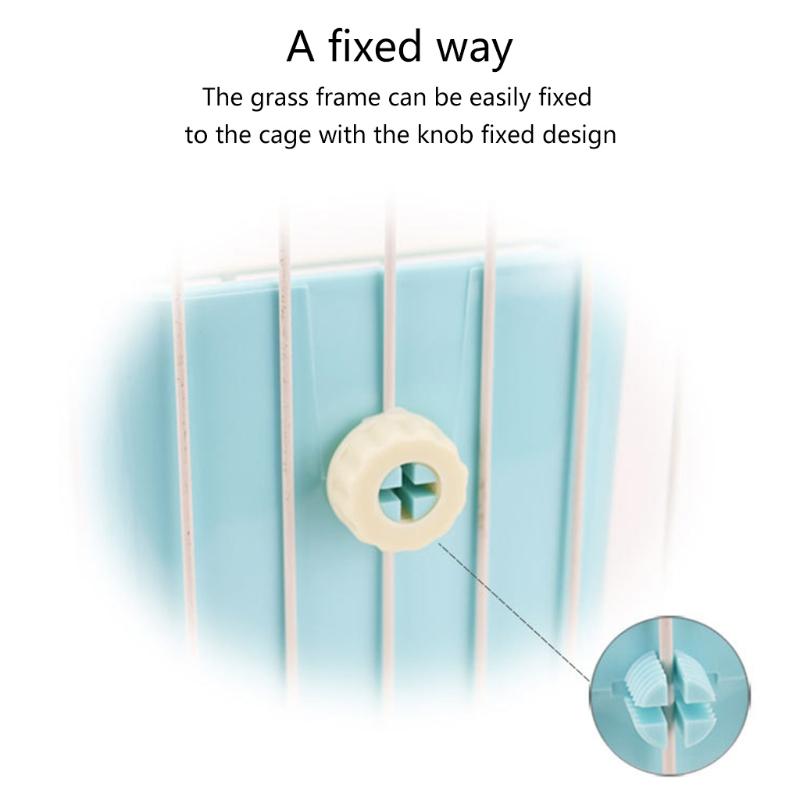 2-1 Kaninchenfutter Heufutterspender für Meerschweinchen Lapin Spender Innen Heu Bunny Chinchilla Conejo Kleintiere Futterspender Schalen Zubehör