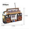 City Mini Retro Household Appliances Model Building Blocks Television Refrigerator Radio MOC Toy Bricks Children Birthday Gift