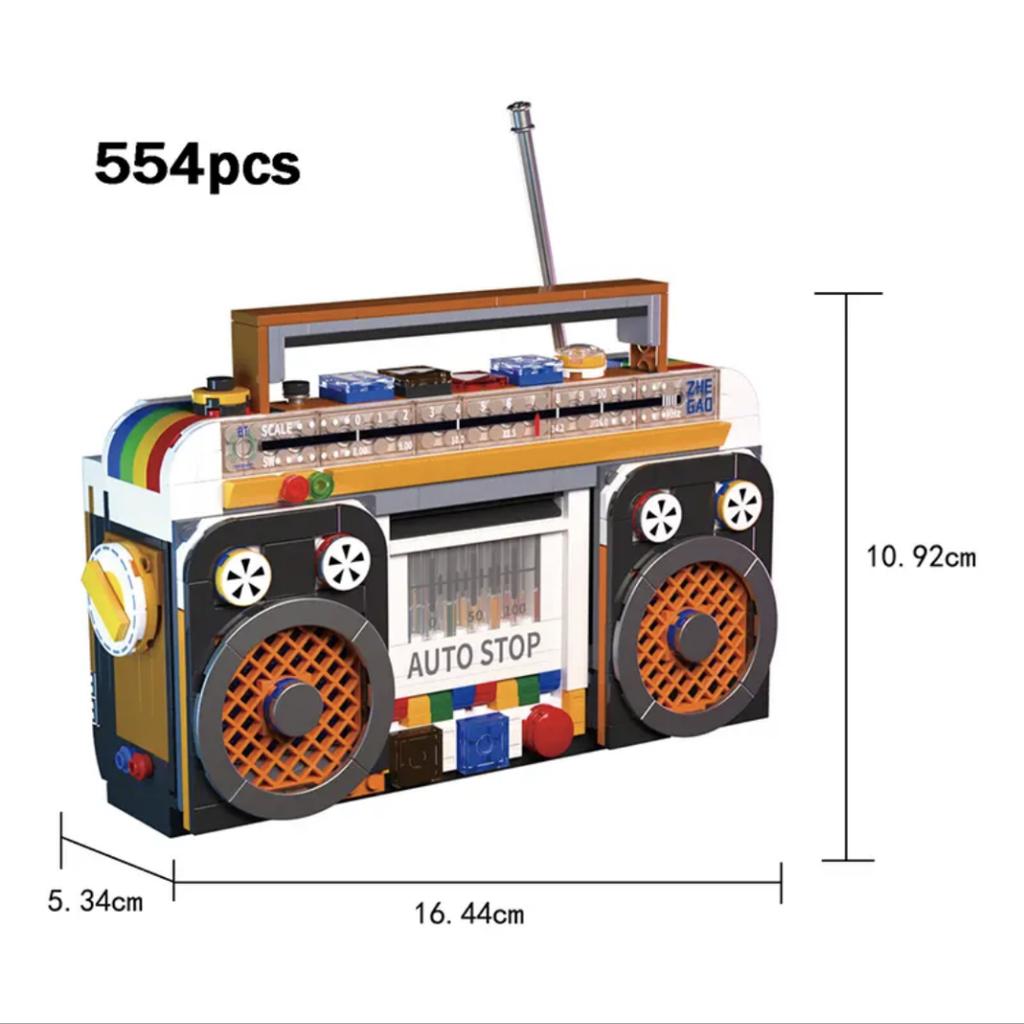 Stadt Mini Retro Haushaltsgeräte Modell Bausteine Fernseher Kühlschrank Radio MOC Spielzeug Ziegel Kinder Geburtstag Geschenk