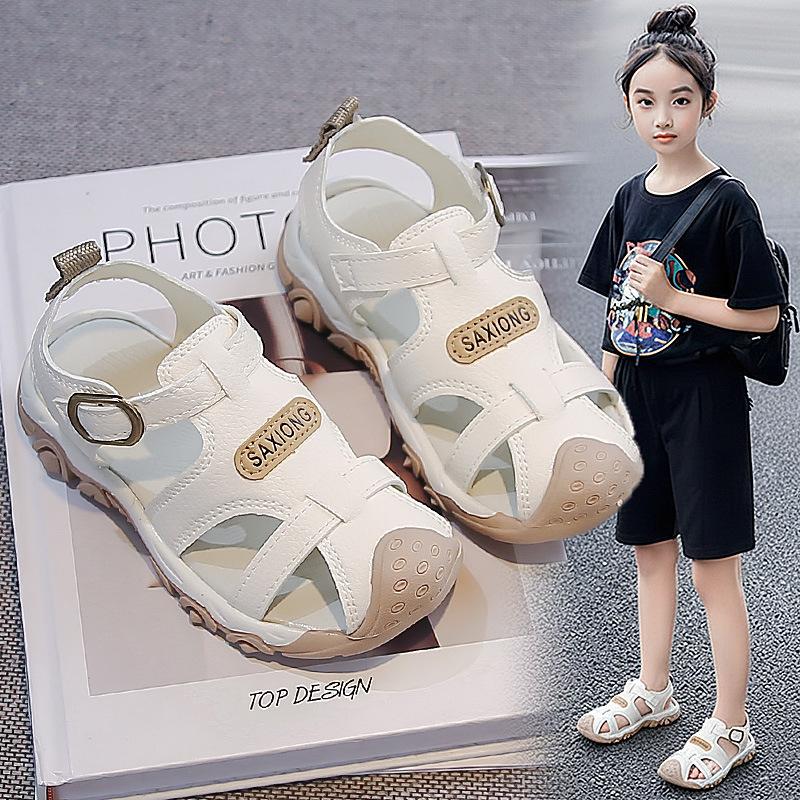 Zachte Zool Kinder Zomer Sandalen Jongens Meisjes Gesloten Teen Anti Stoot Strand Slippers Stijlvol