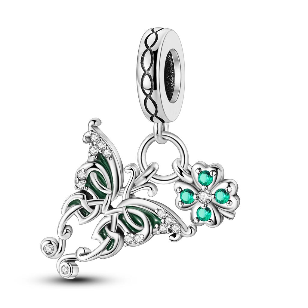 copper Plating Colorful Butterfly Insect Animal Charm Bead Charms Bead Charms Sparkling Zircon Compatible With Qikaola Authentic Bracelets Do It Yours