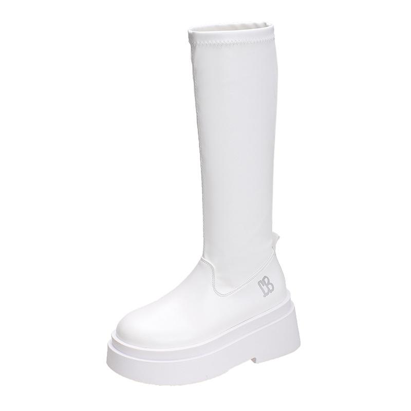 Qiao Feifei Boots Women's New High-end Foreign Thick-soled Boots Elastic Sleeve High Boots