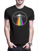UFO Rainbow Tractor Beam Herren T-Shirt Gay Pride Month Trans Alien LGBTQ Gay
