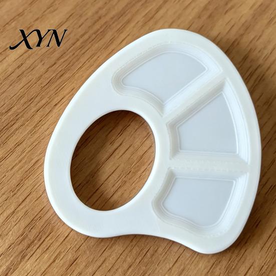 Ergonomic Thumb Hole Painting Tray Mini Paint Palette Tray, with Hole, Lightweight Durable Handheld Resin for Acrylics Mixing Watercolor Palette,