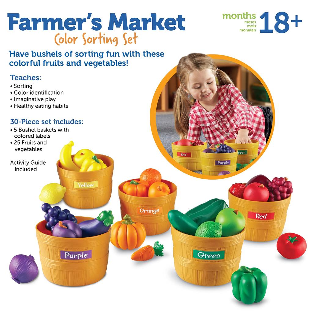 Learning Resources Market Color Sorting Set LER 3060 Farmer's