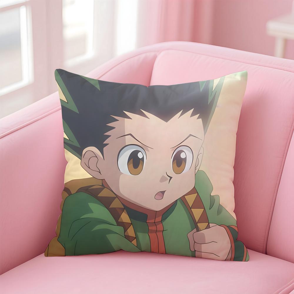 anime HUNTERxHUNTER Cushion Cover Comfortable Reversible Pillow Cover Ideal for Car Sofa Bedroom & Beyond
