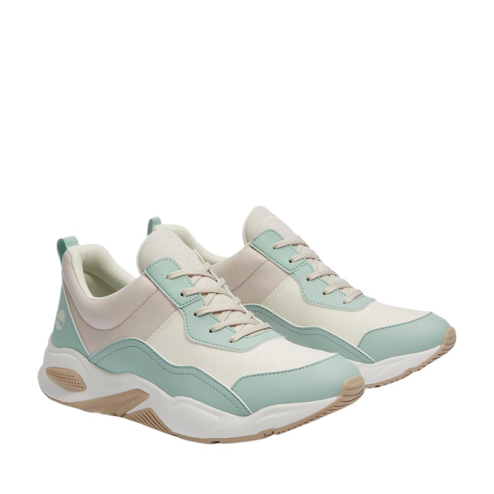 Timberland Delphiville Leather Fashion Trend Comfortable Versatile Low-Top Training Shoes Women sneaker Mint-Green TB0A4218EX0