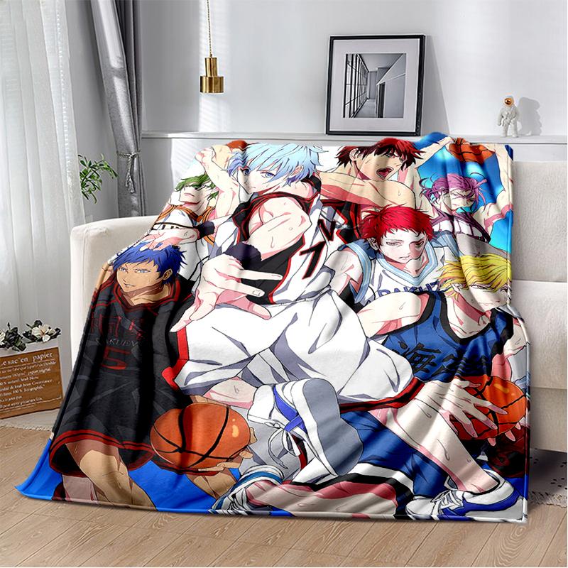 29 Style New Cartoon Kuroko Basketball Anime Flannel Blanket,Soft Throw Blanket for Home Bedroom Bed Sofa Travel Cover Kid Gift