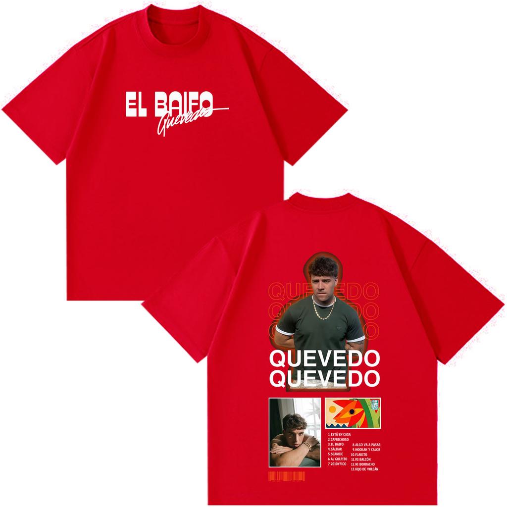 Quevedo El Baifo Album 2026 Tour Print Tshirt Unisex Unisex Fashion Cotton Tshirt Casual Hiphop Shortsleeved Vintage Tshirts