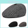 Classic And Versatile Winter Woolen Cap For Older Men In Black Brown And Gray Colors