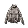 American Retro Pure Cotton Brushed Plaid Shirt Men's Long-Sleeved Spring and Autumn Style Foreign Trade Men's Casual Vintage Cotton Shirt