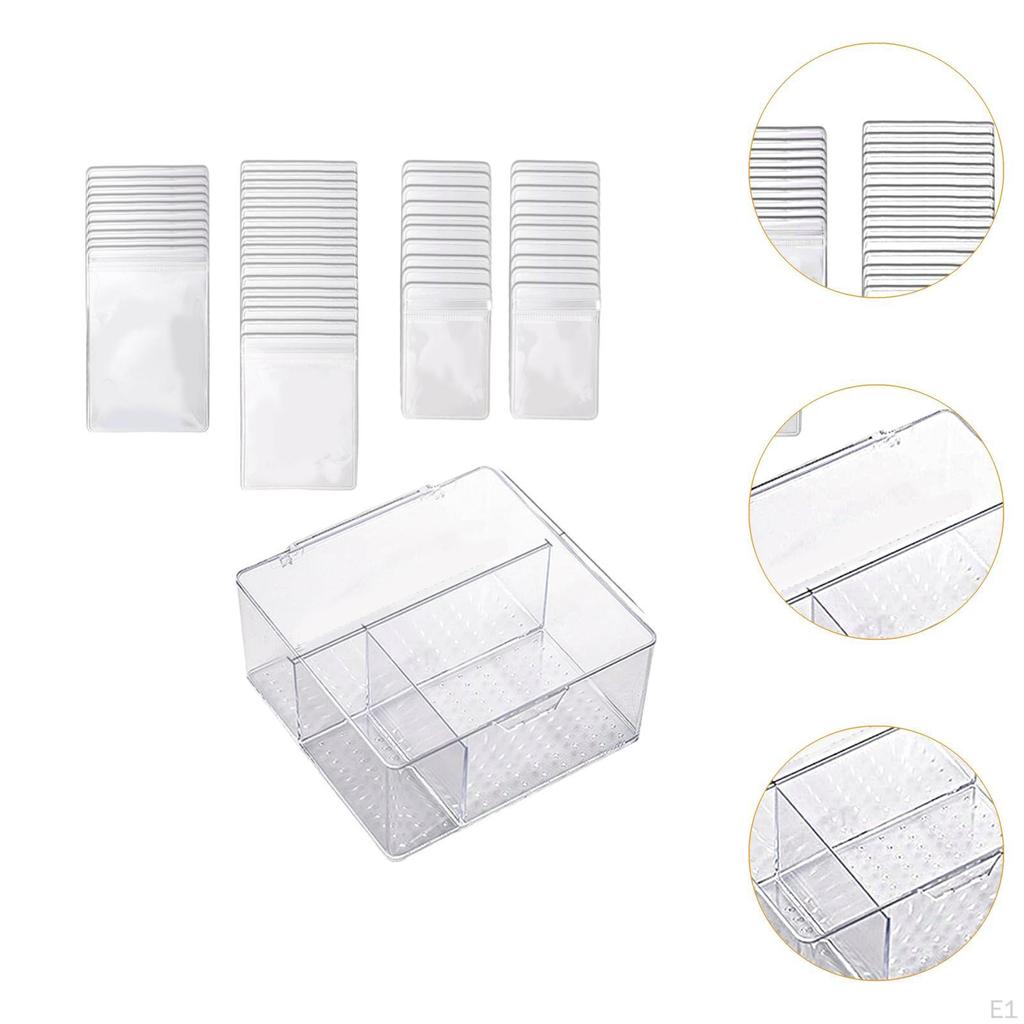 Cestovní šperkovnice Průhledné pouzdro s 60 průhlednými taštičkami s displejem