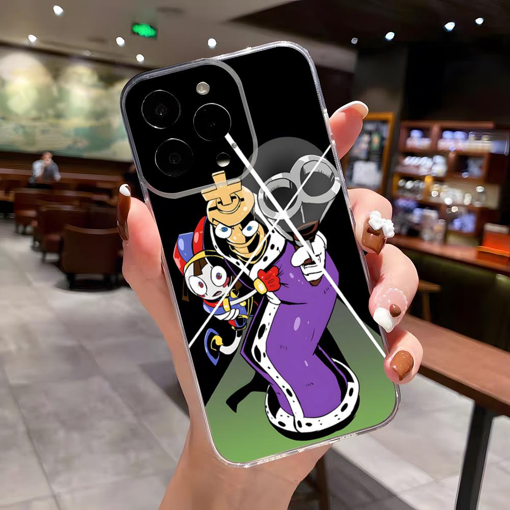 

Дивовижний чохол для телефону D-Digital C-Circus для IPhone 17 Air 16 E 15 14 13 12 Mini 11 Pro Max Прозорий протиударний чохол iPhone 16e