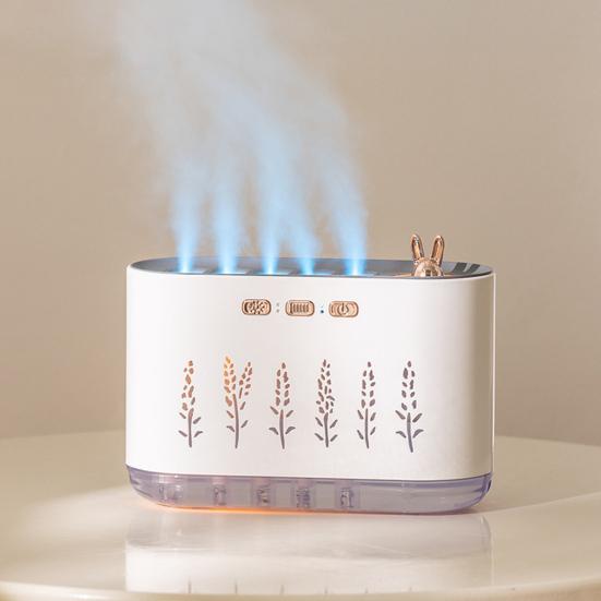 Luftbefeuchter mit Musik-Sync-RGB-Lichtern, großem Wassertank, USB-betriebenem Desktop-Aromatherapiegerät, ätherischer Öldiffusor